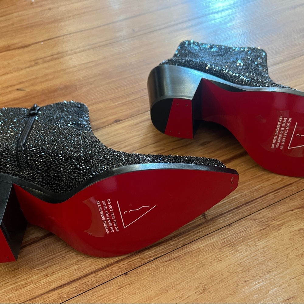Brand new Christian Louboutin sparkle cowboy boots S37 - Picture 2 of 9